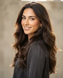 نمونه خروجی پرامپت «نمایش رنگ و حالت مو»، ساختهشده با هوش مصنوعی