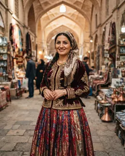 نمونه خروجی پرامپت «لباس سنتی آذری»، ساختهشده با هوش مصنوعی