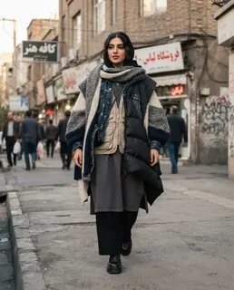 نمونه خروجی پرامپت «لایهلایه و اورسایز»، ساختهشده با هوش مصنوعی